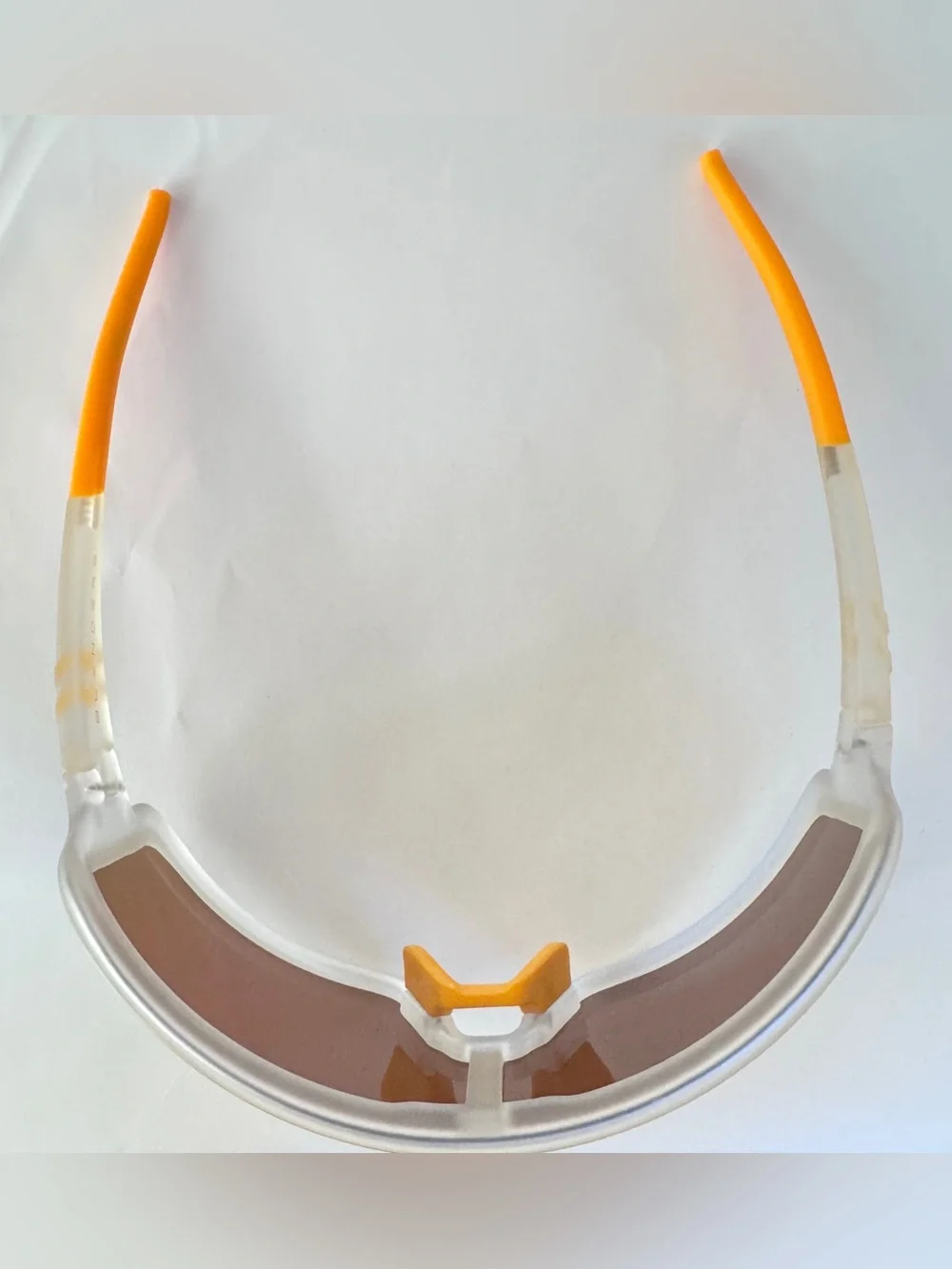 Blenders Eyewear White Frame Sunglasses with Orange Mirror Lens